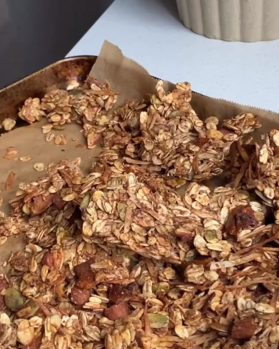 Cinnamon Spiced Homemade Granola