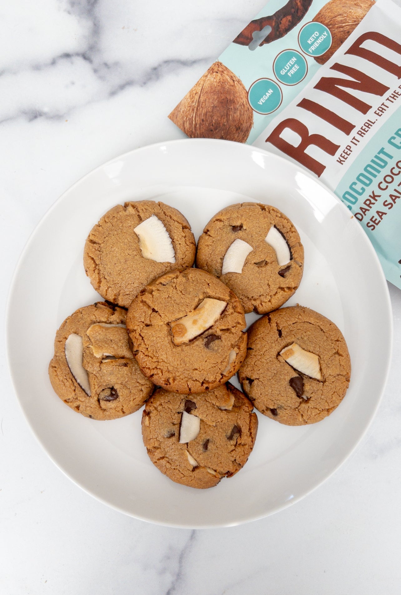 Chocolate & Peanut Butter Coconut Cookies